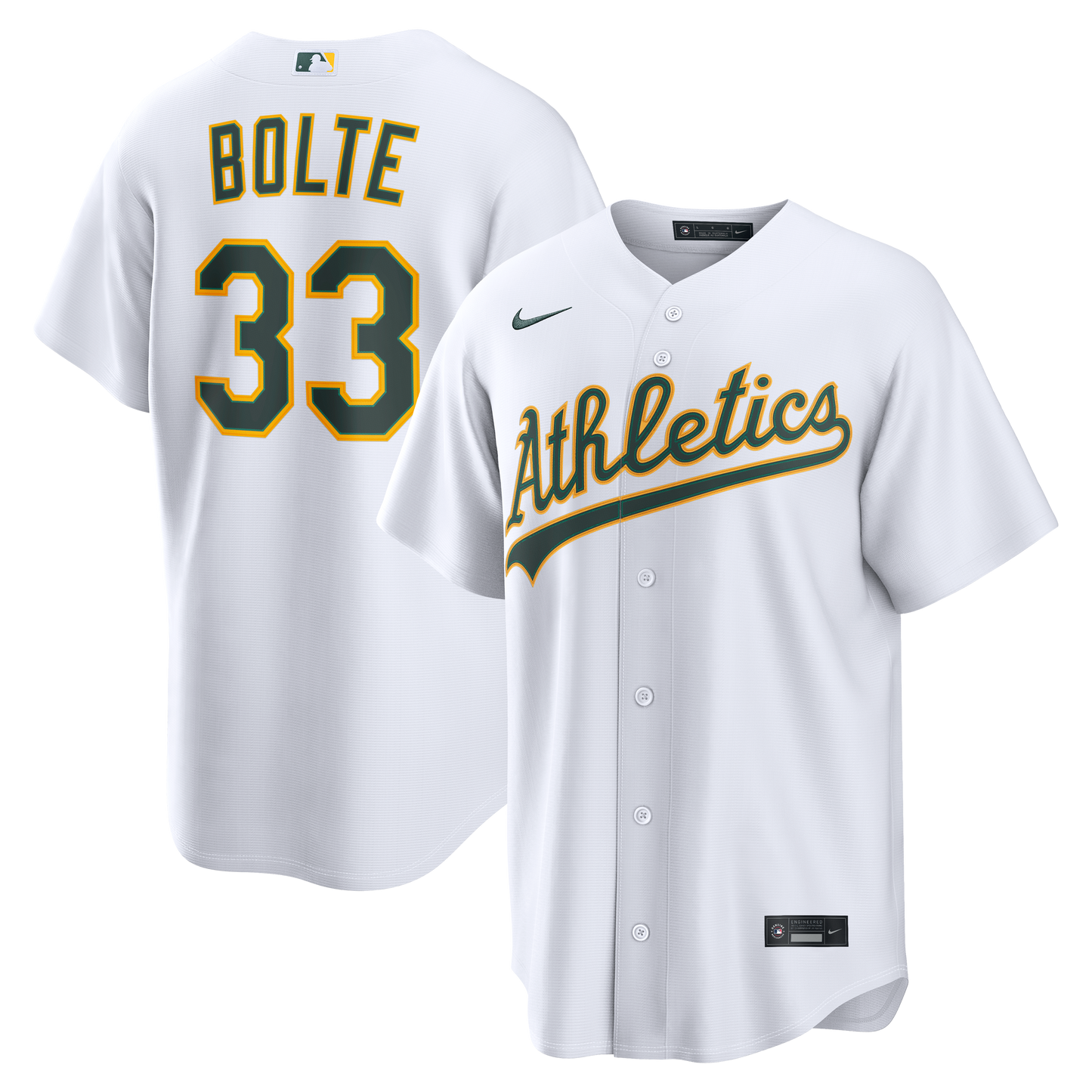 Henry Bolte Athletics Home Replica Jersey - White | Stitched Baseball Jersey TJS0040