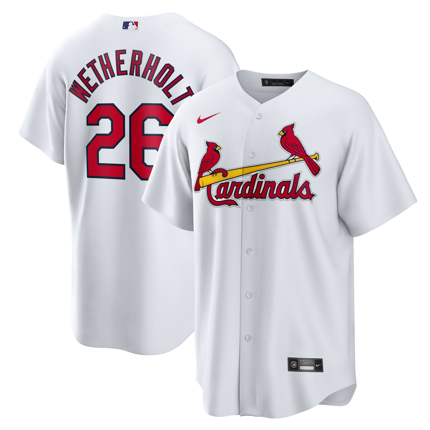 JJ Wetherholt St. Louis Cardinals Home Replica Jersey - White | Stitched Baseball Jersey TJS0027