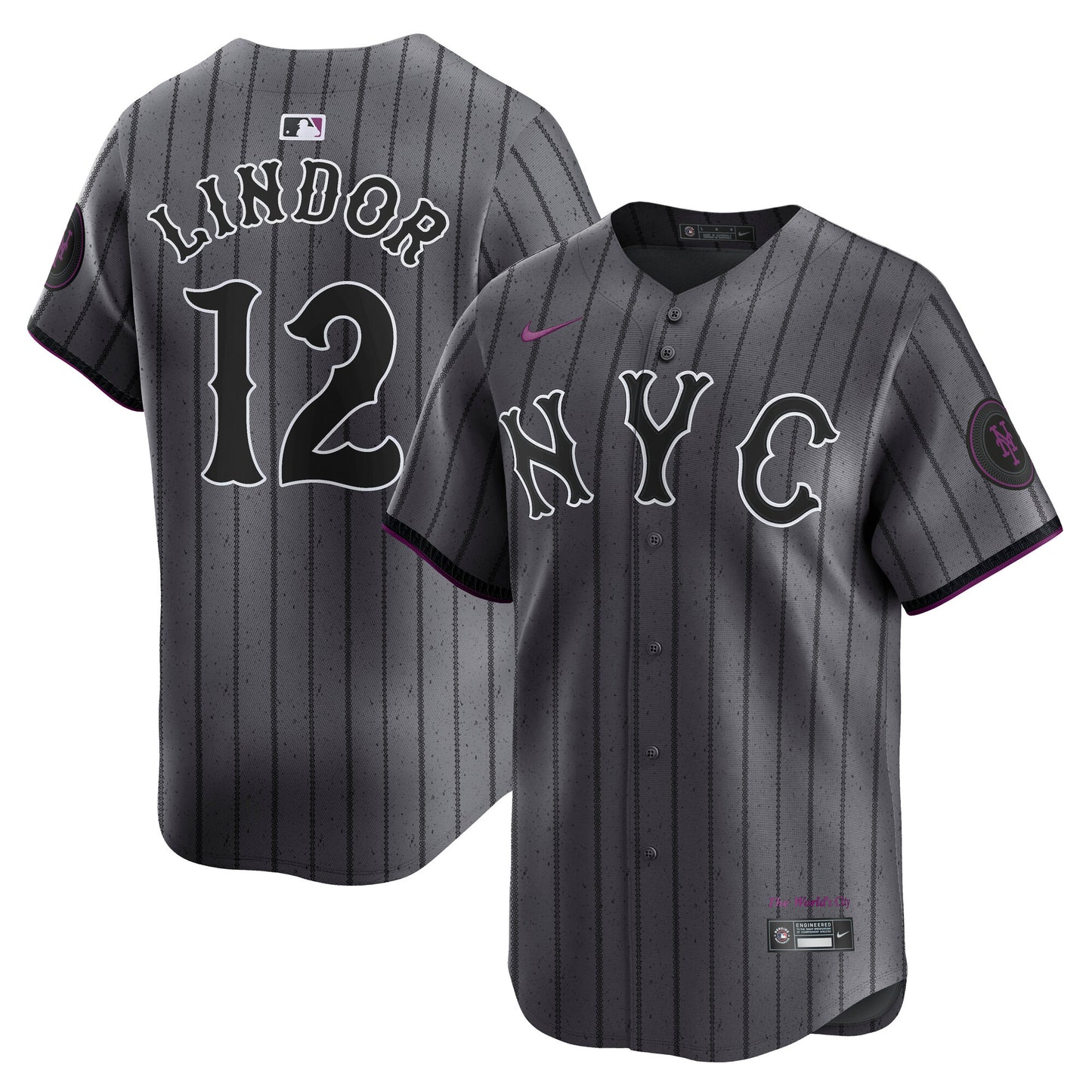Francisco Lindor New York Mets City Connect Limited Jersey - Gray | Stitched Baseball Jersey TJS0060