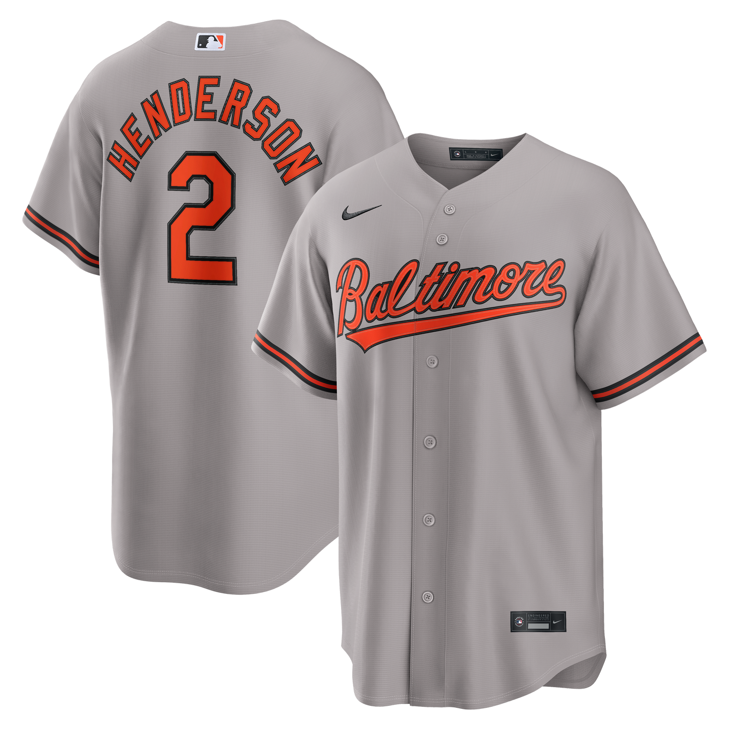 Gunnar Henderson Baltimore Orioles Road Replica Jersey - Gray | Stitched Baseball Jersey TJS0074