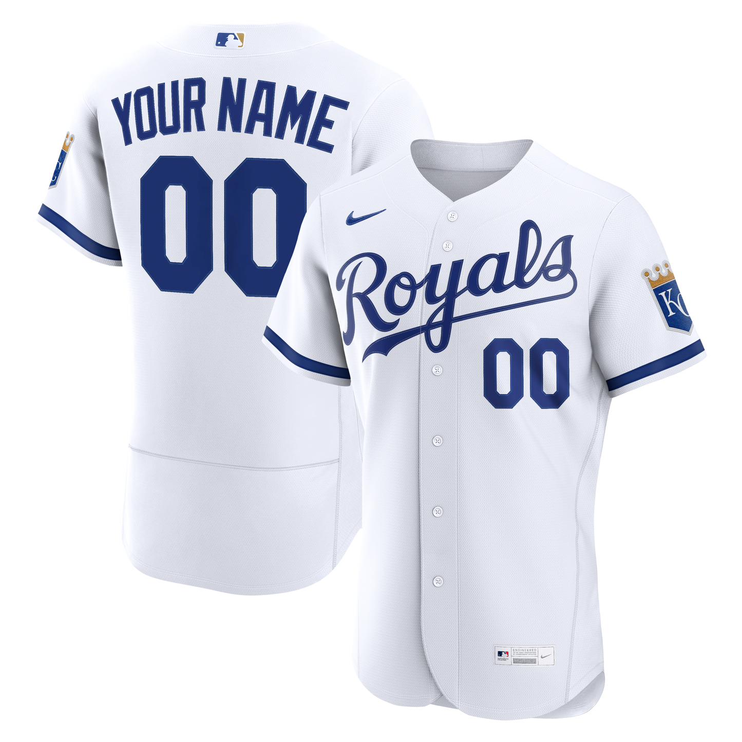 Kansas City Royals Home Custom Jersey - White | Stitched Baseball Jersey TJS0170