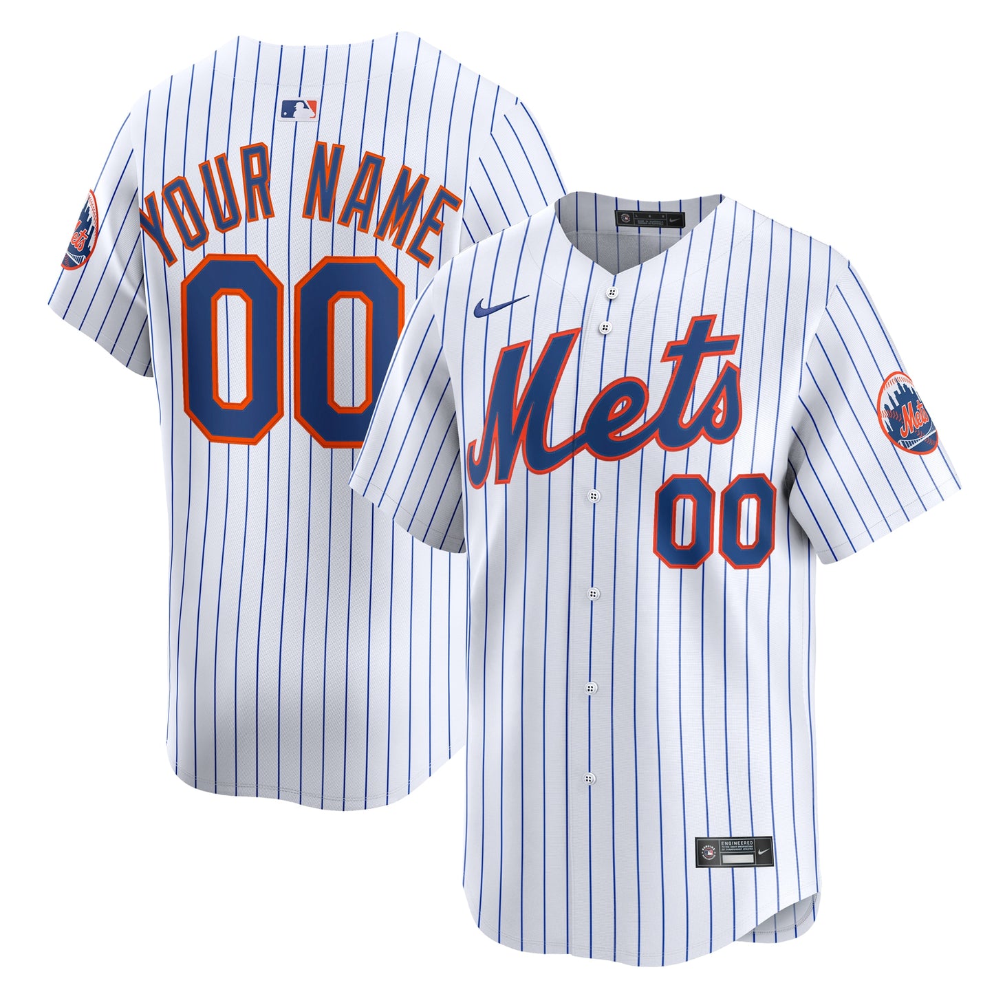 New York Mets Home Limited Custom Jersey - White | Stitched Baseball Jersey TJS0121