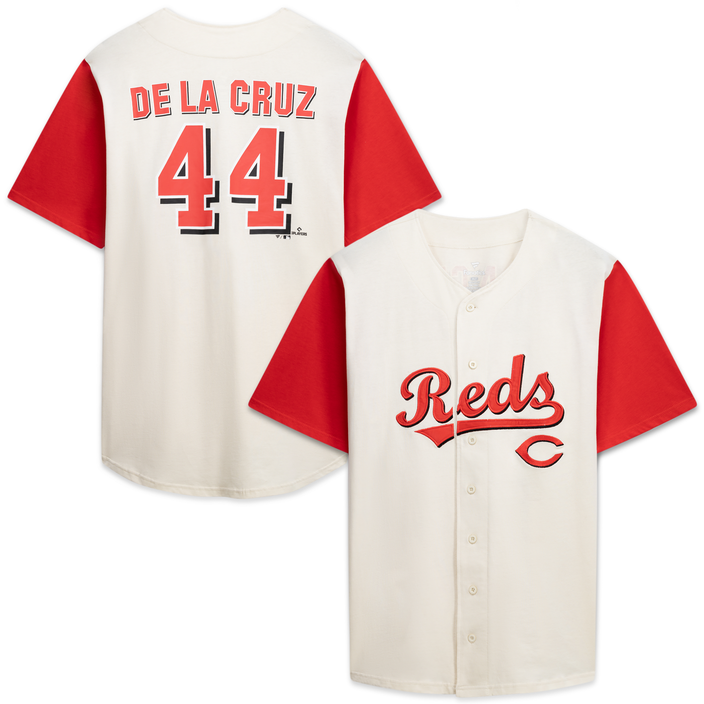 Cincinnati Reds Profile Big & Tall Two-Color Fashion Jersey - Cream/Red | Stitched Baseball Jersey TJS0242