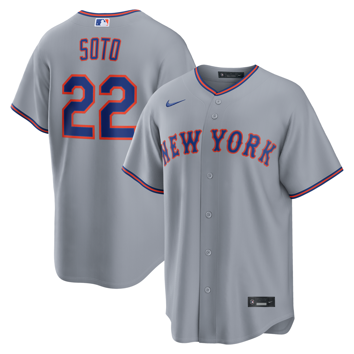 Juan Soto New York Mets Road Replica Jersey - Gray | Stitched Baseball Jersey TJS0134