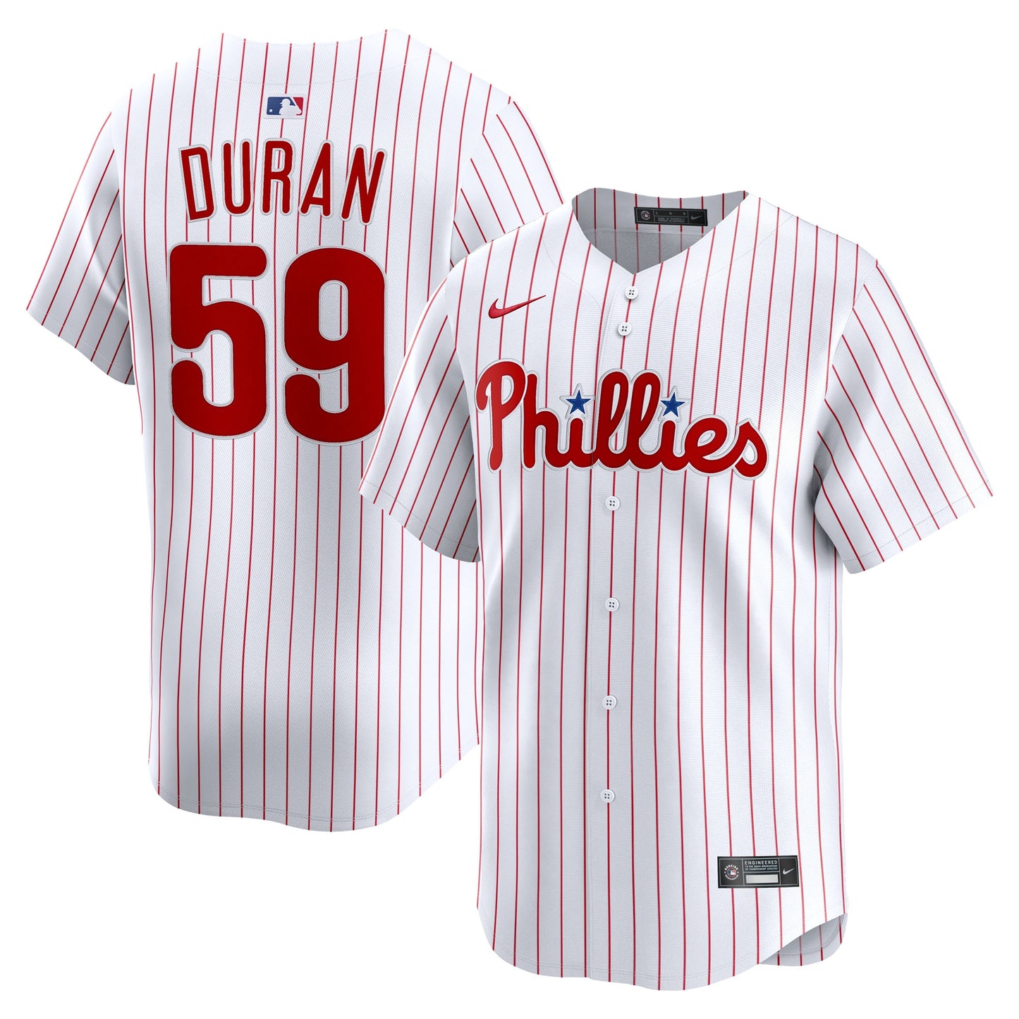 Jhoan Duran Philadelphia Phillies Home Limited Player Jersey - White | Stitched Baseball Jersey TJS0254