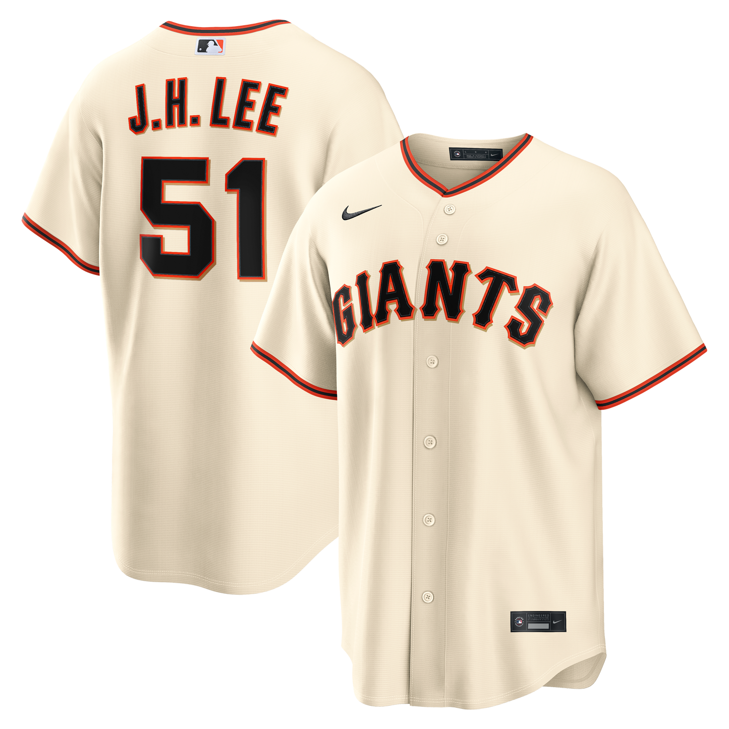Jung Hoo Lee San Francisco Giants Home Replica Jersey - Cream | Stitched Baseball Jersey TJS0137