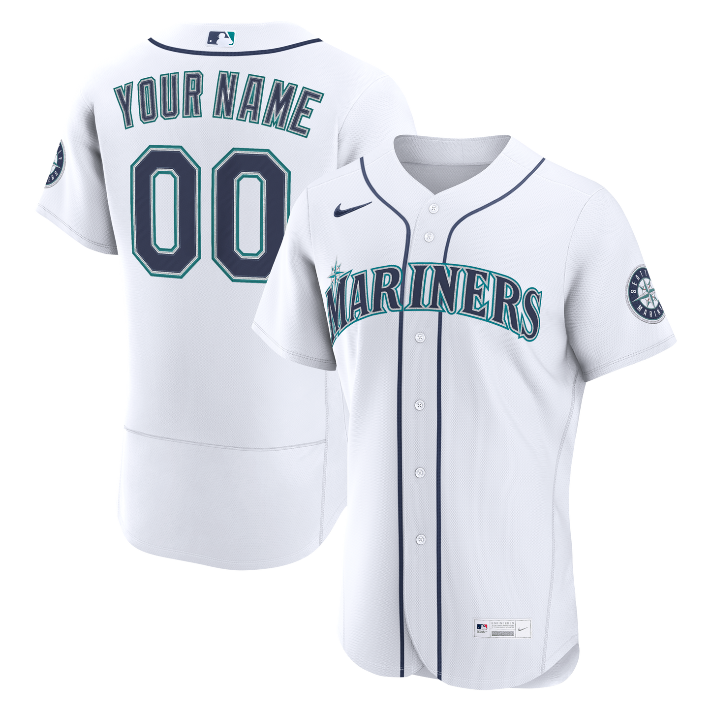 Seattle Mariners Home Custom Jersey - White | Stitched Baseball Jersey TJS0499
