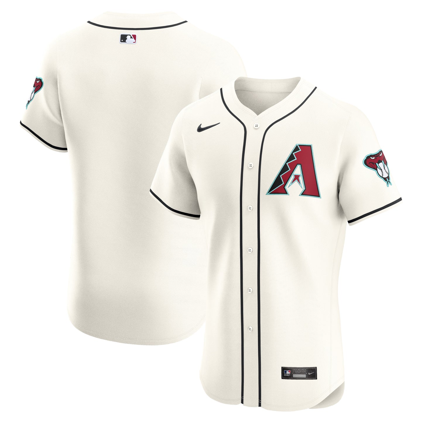 Arizona Diamondbacks Elite Jersey - Cream | Stitched Baseball Jersey TJS0496