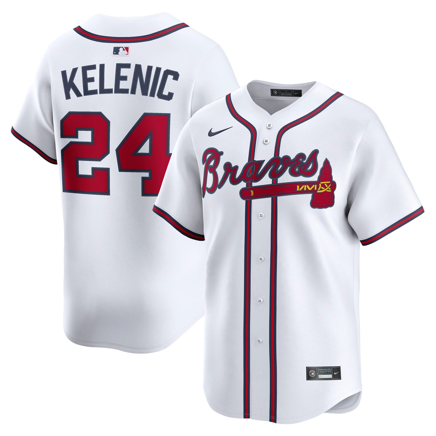 Jarred Kelenic Atlanta Braves Home Limited Player Jersey - White | Stitched Baseball Jersey TJS0325