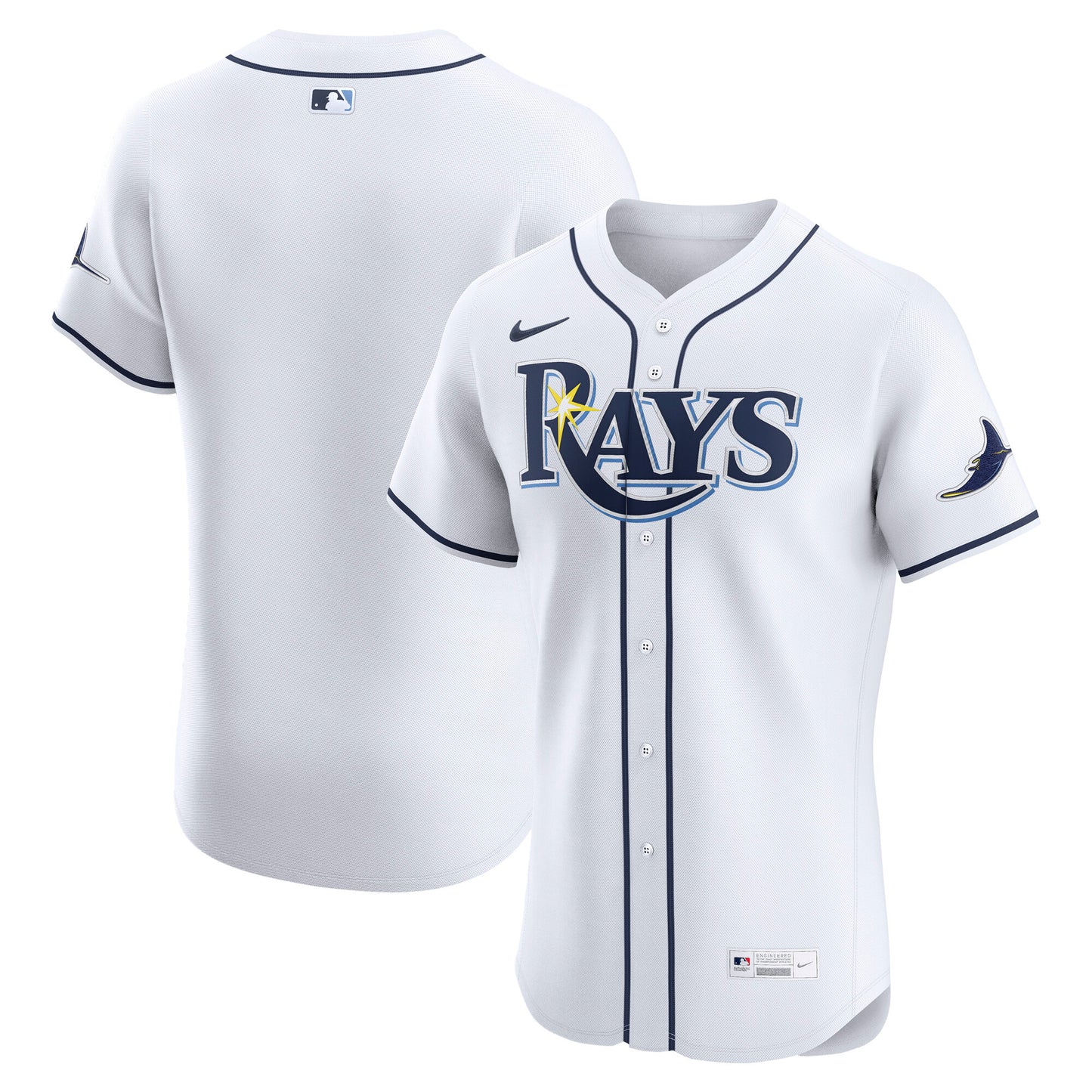Tampa Bay Rays Home Elite Jersey - White | Stitched Baseball Jersey TJS0395
