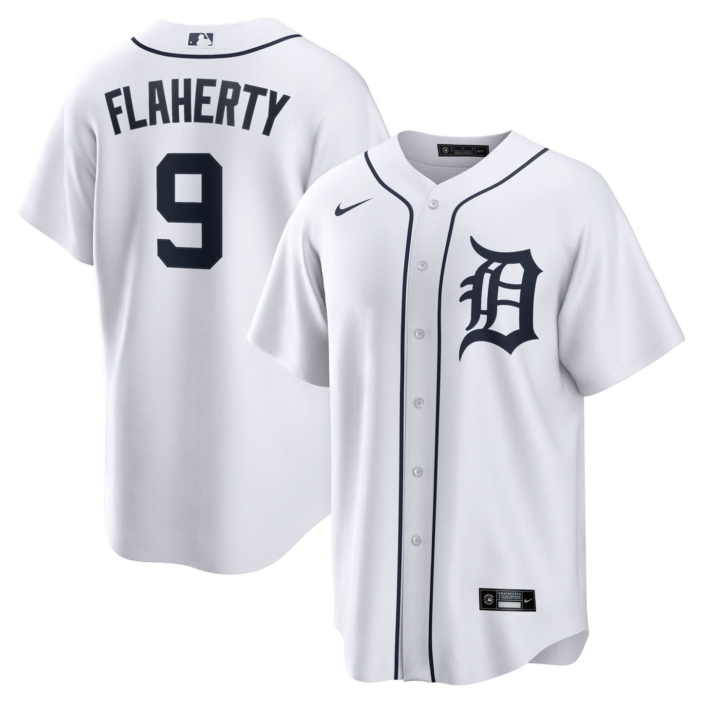 Jack Flaherty Detroit Tigers Home Replica Jersey - White | Stitched Baseball Jersey TJS0412