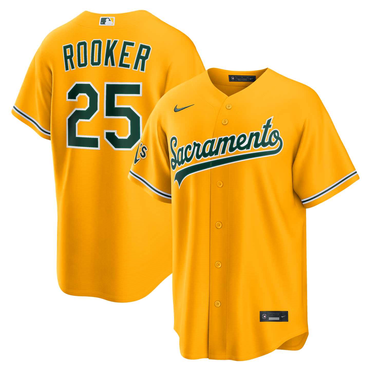 Brent Rooker Athletics Alternate Stadium Jersey - Gold | Stitched Baseball Jersey TJS0544