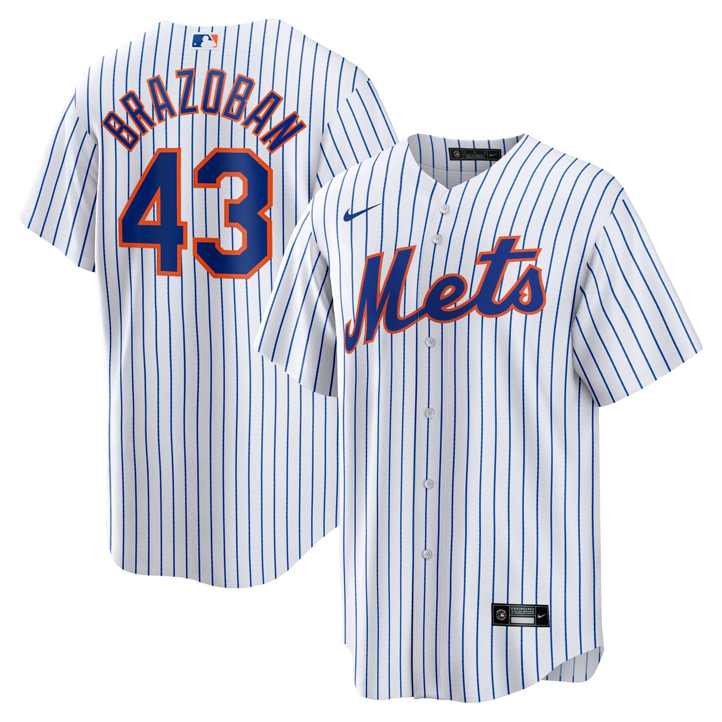 Huascar Brazob�n New York Mets Home Replica Jersey - White | Stitched Baseball Jersey TJS0575