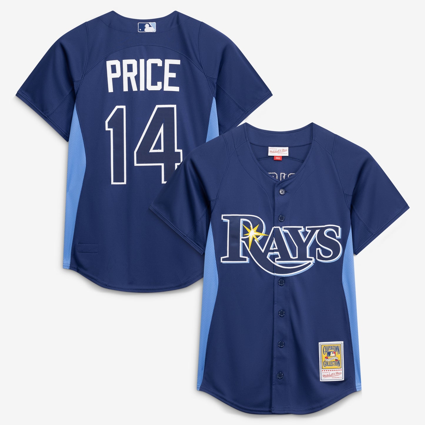 David Price Tampa Bay Rays M & N Batting Practice Jersey - Blue | Stitched Baseball Jersey TJS0549