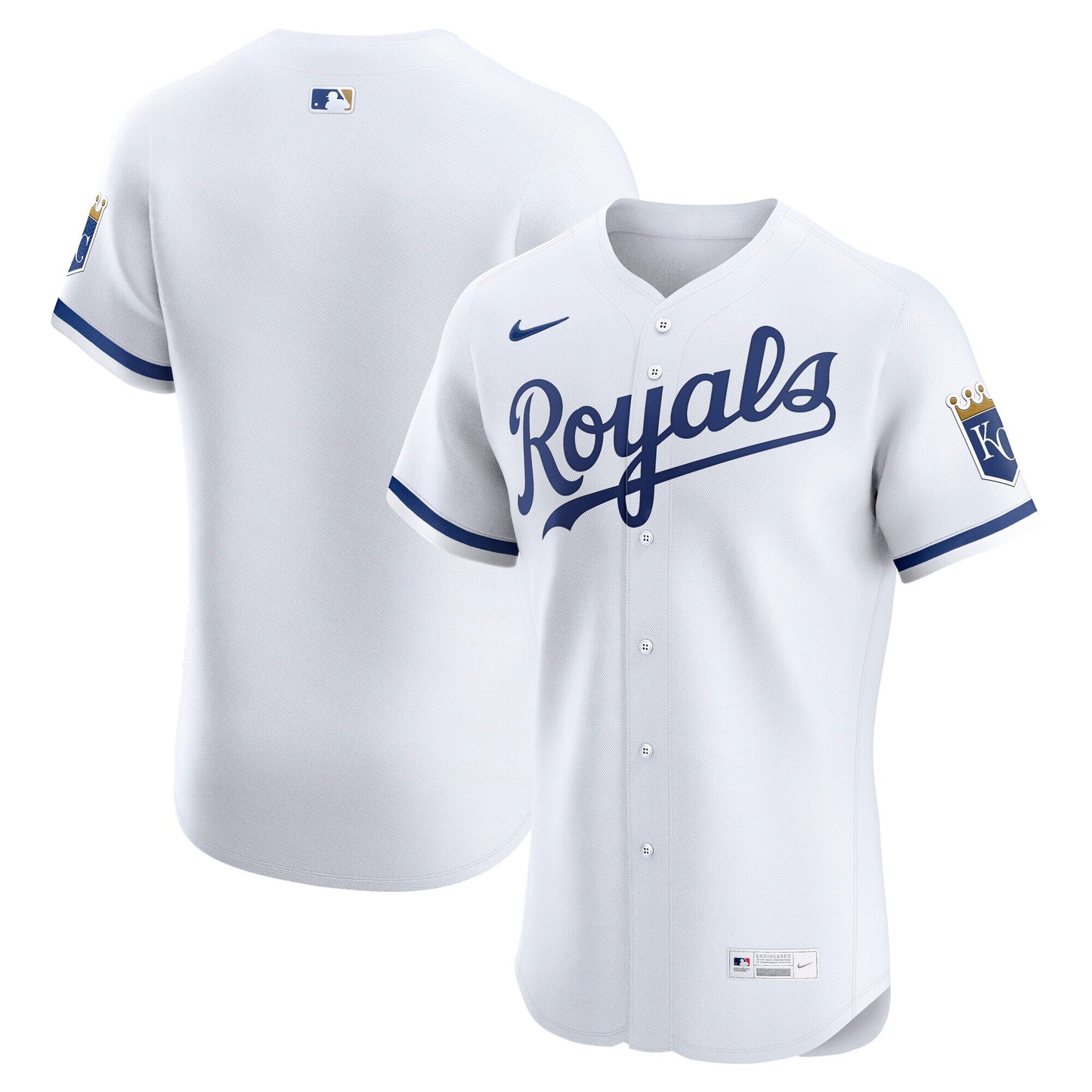 Kansas City Royals Home Elite Jersey - White | Stitched Baseball Jersey TJS0809