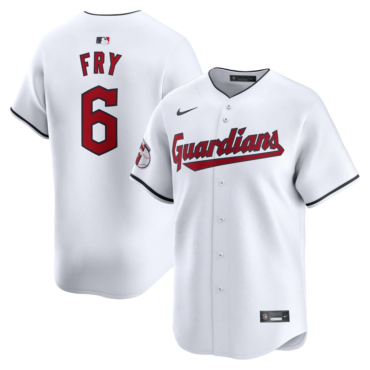 David Fry Cleveland Guardians Home Limited Player Jersey - White | Stitched Baseball Jersey TJS0808