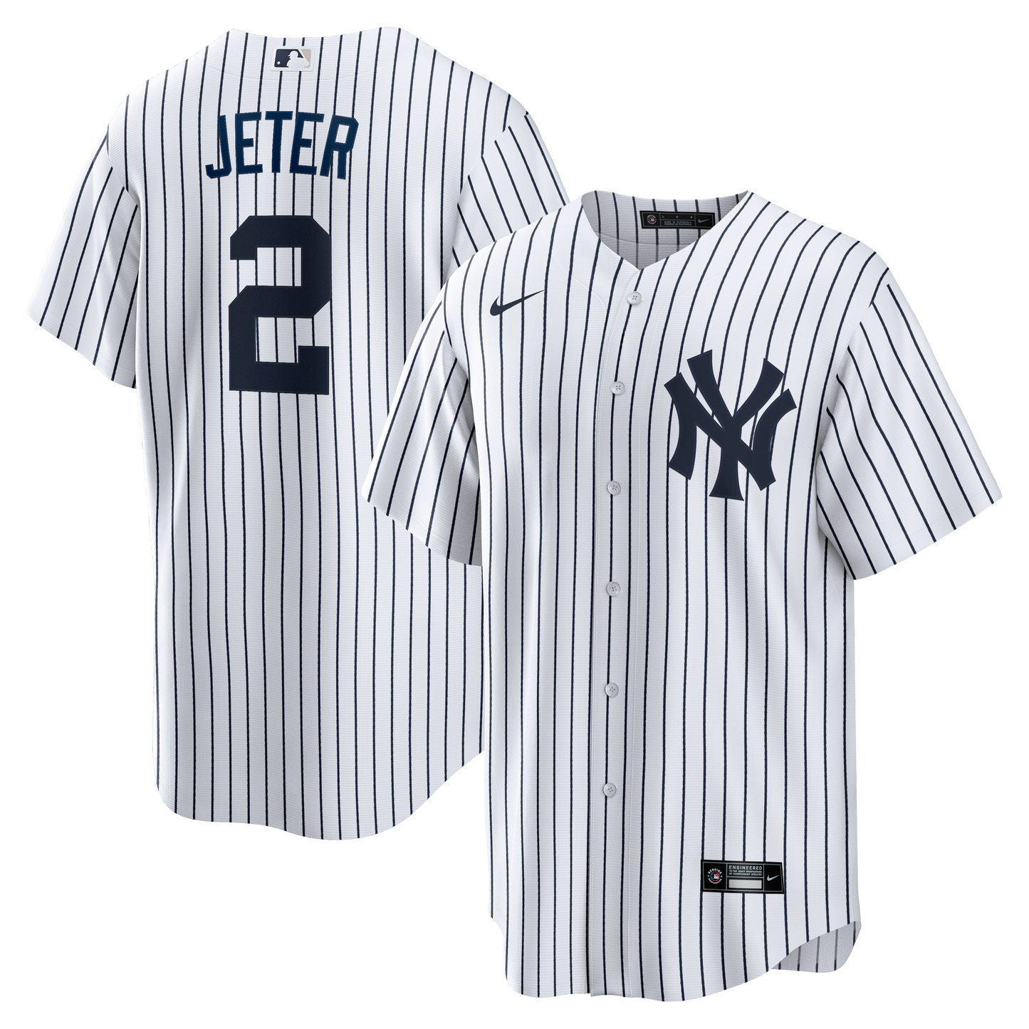 Derek Jeter New York Yankees Home Retired Player Replica Jersey - White | Stitched Baseball Jersey TJS0606