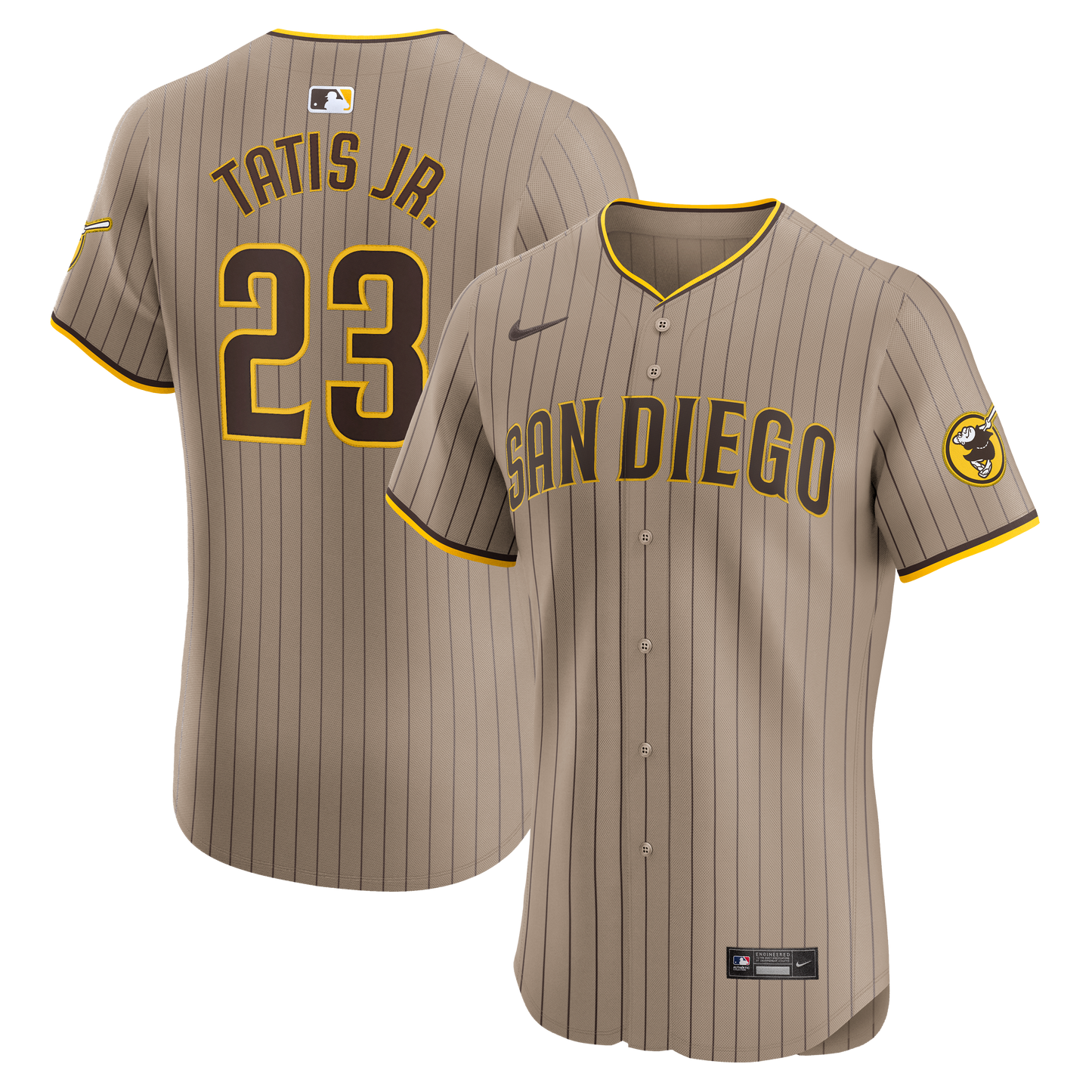 Fernando Tatis Jr. San Diego Padres Alternate Elite Player Jersey - Sand | Stitched Baseball Jersey TJS0976
