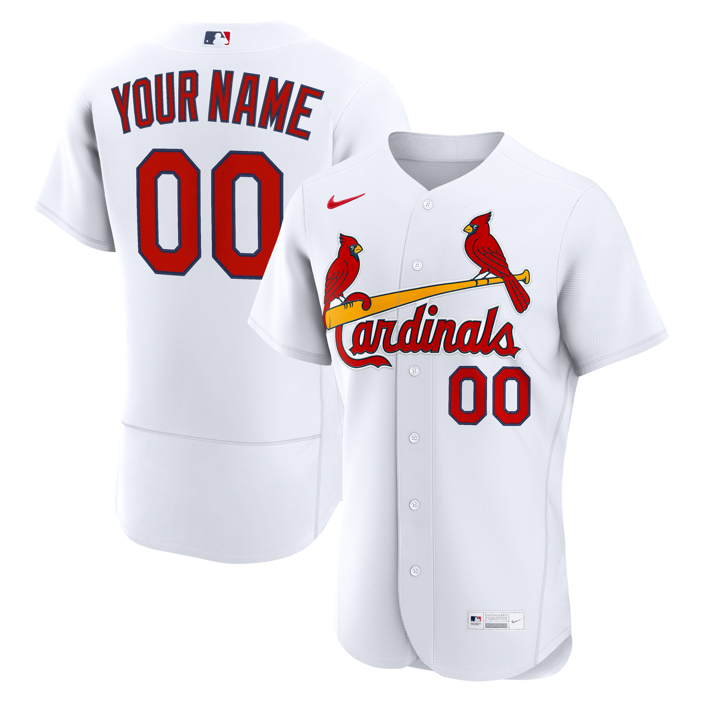 St. Louis Cardinals Home Custom Jersey - White | Stitched Baseball Jersey TJS0672