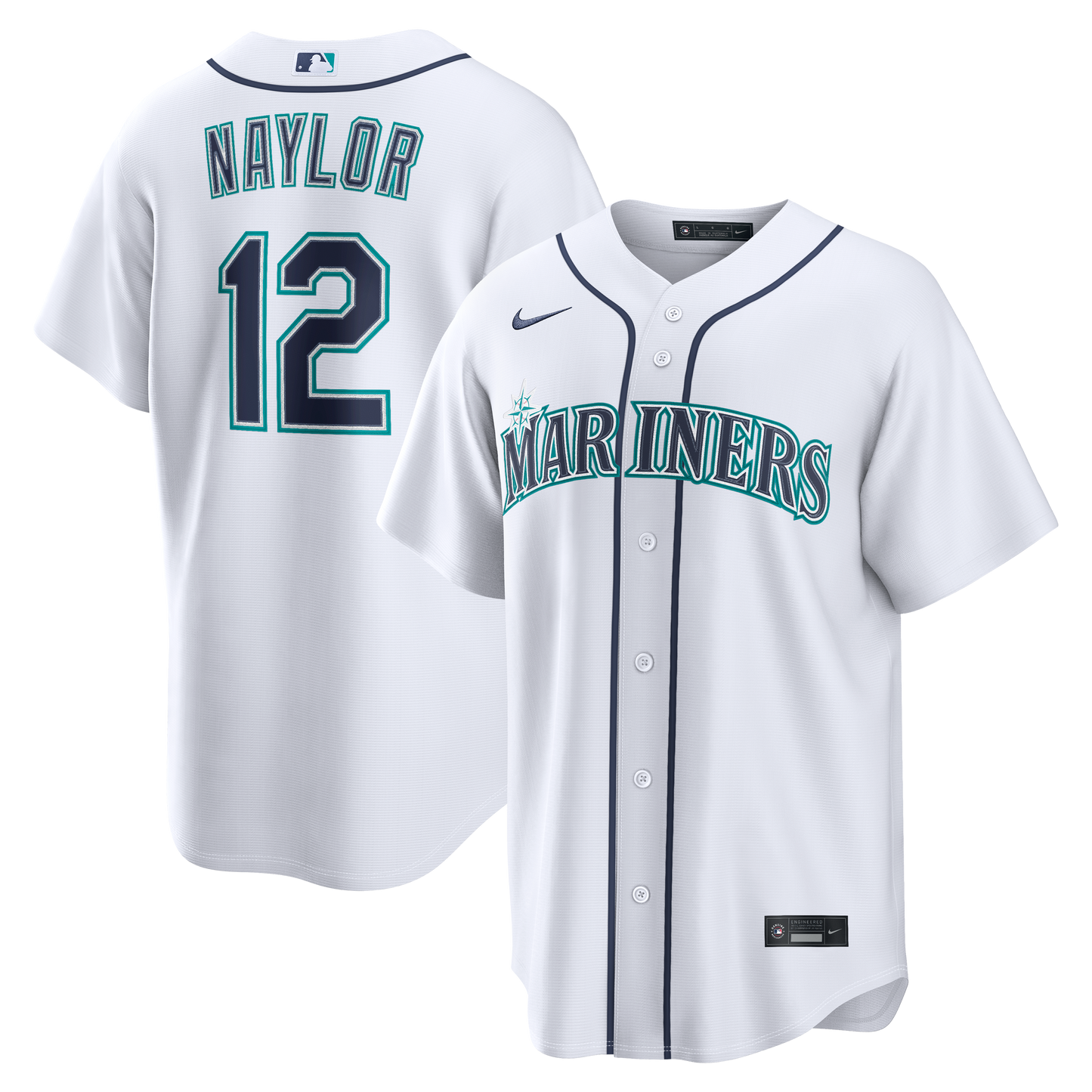Josh Naylor Seattle Mariners Home Replica Jersey - White | Stitched Baseball Jersey TJS0956