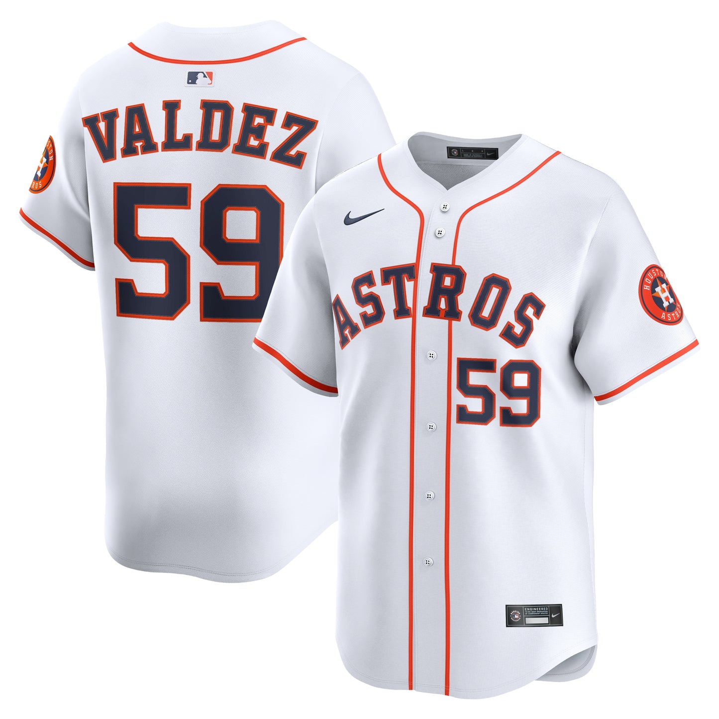 Framber Valdez Houston Astros Home Limited Player Jersey - White | Stitched Baseball Jersey TJS0799