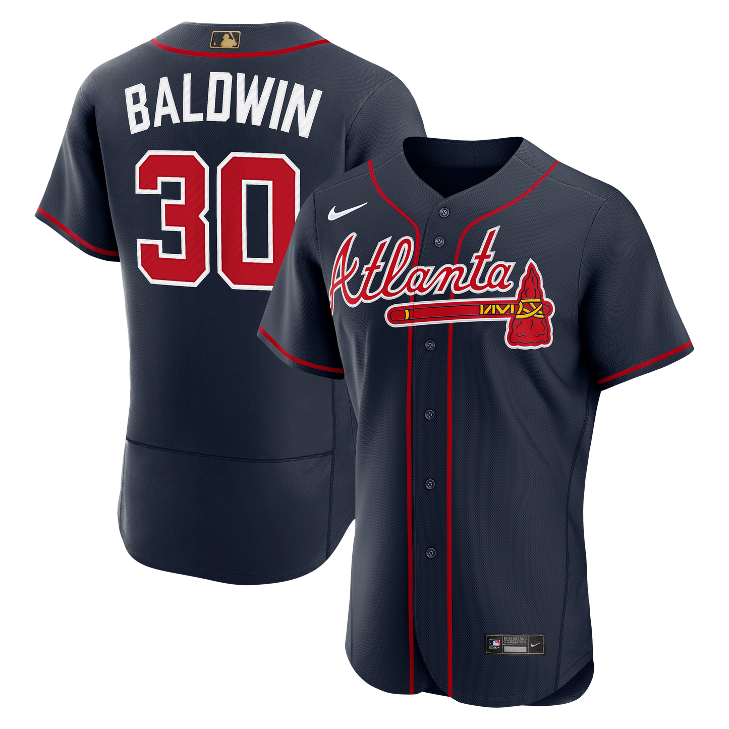 Drake Baldwin Atlanta Braves Alternate Awards Jersey - Navy | Stitched Baseball Jersey TJS0638