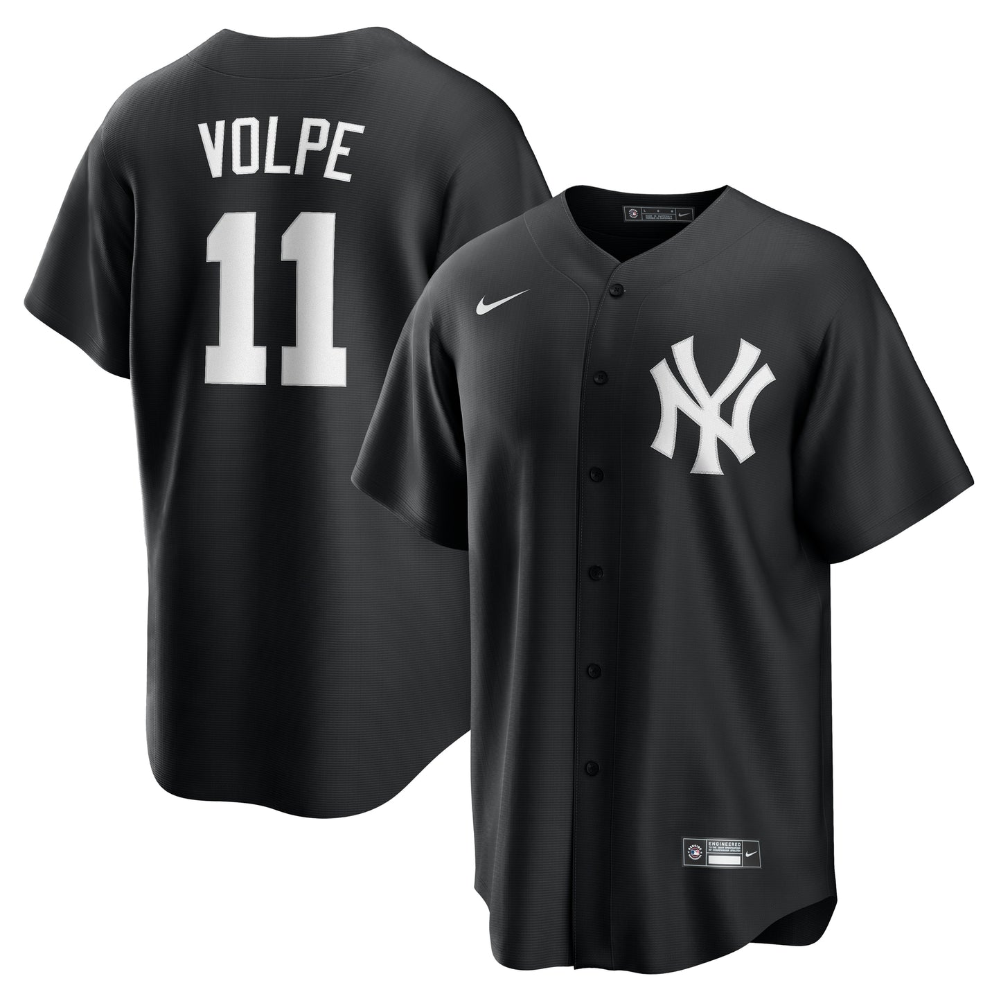 Anthony Volpe New York Yankees Fashion Replica Player Jersey - Black | Stitched Baseball Jersey TJS0867