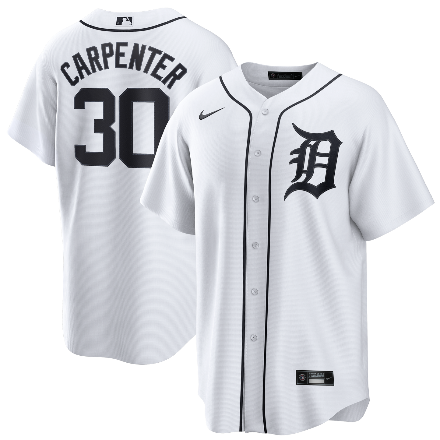Kerry Carpenter Detroit Tigers Home Replica Jersey - White | Stitched Baseball Jersey TJS0869