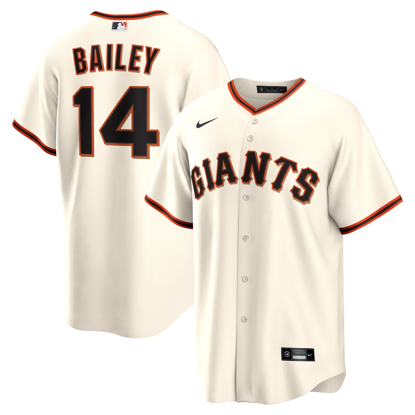 Patrick Bailey San Francisco Giants Home Replica Jersey - Cream | Stitched Baseball Jersey TJS0997