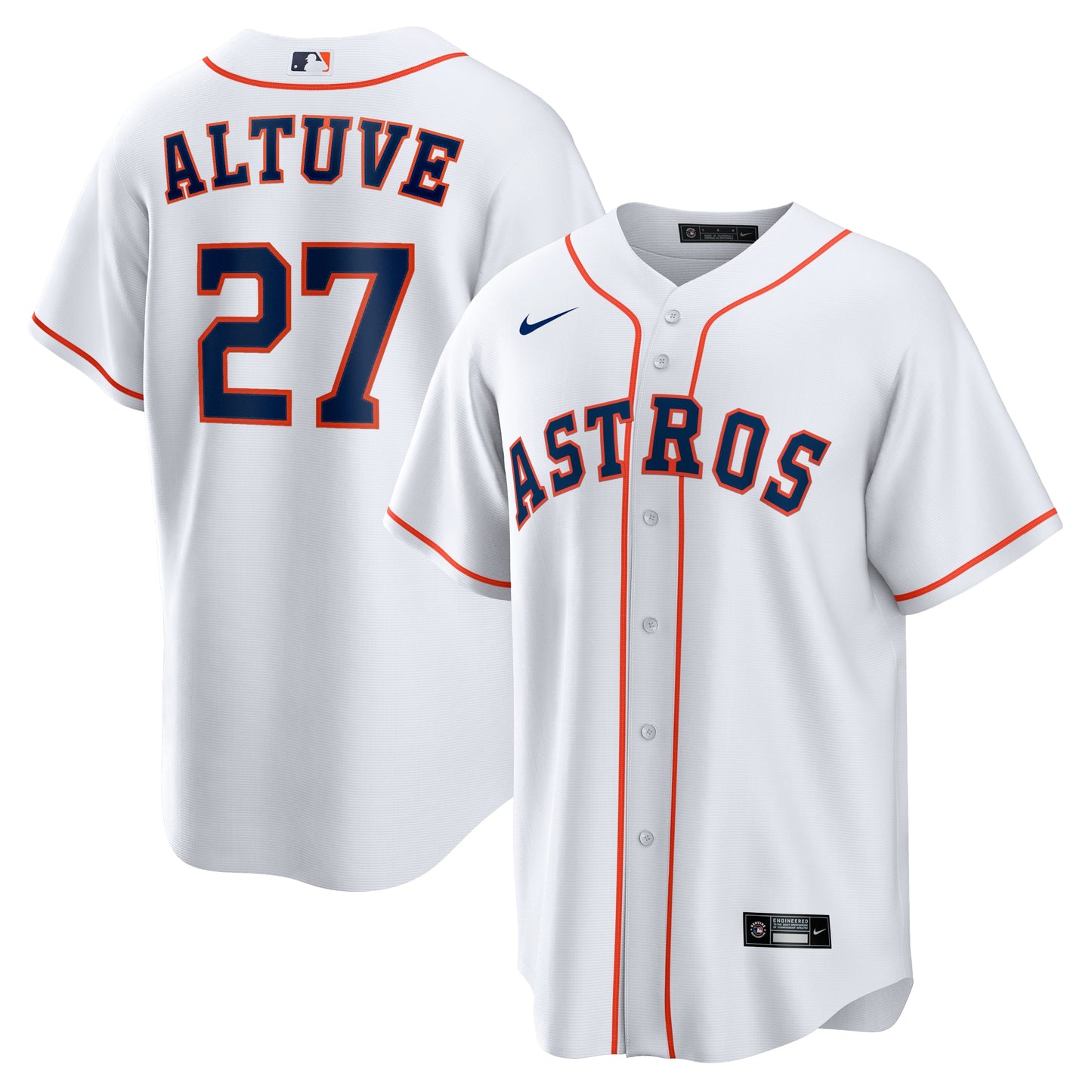Jose Altuve Houston Astros Home Replica Player Name Jersey - White | Stitched Baseball Jersey TJS0772