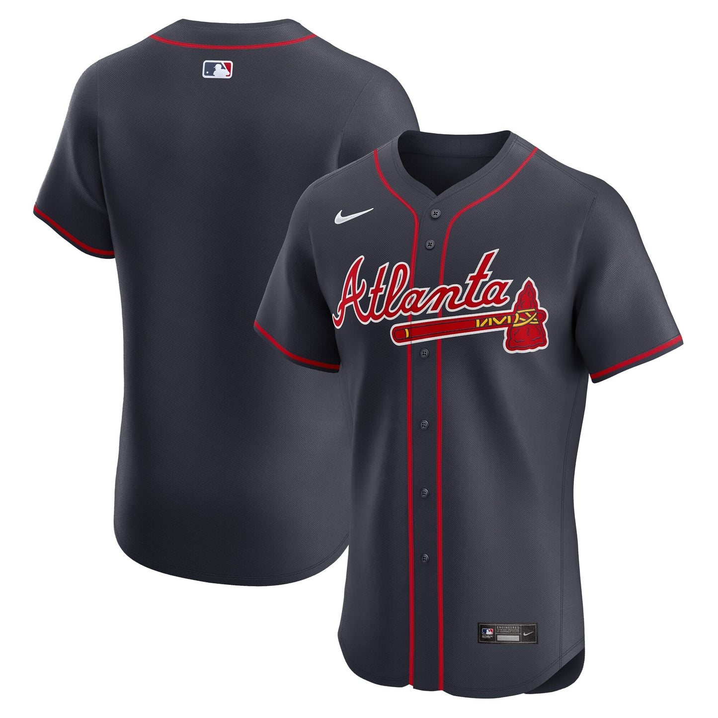 Atlanta Braves Alternate Elite Jersey - Navy | Stitched Baseball Jersey TJS0993
