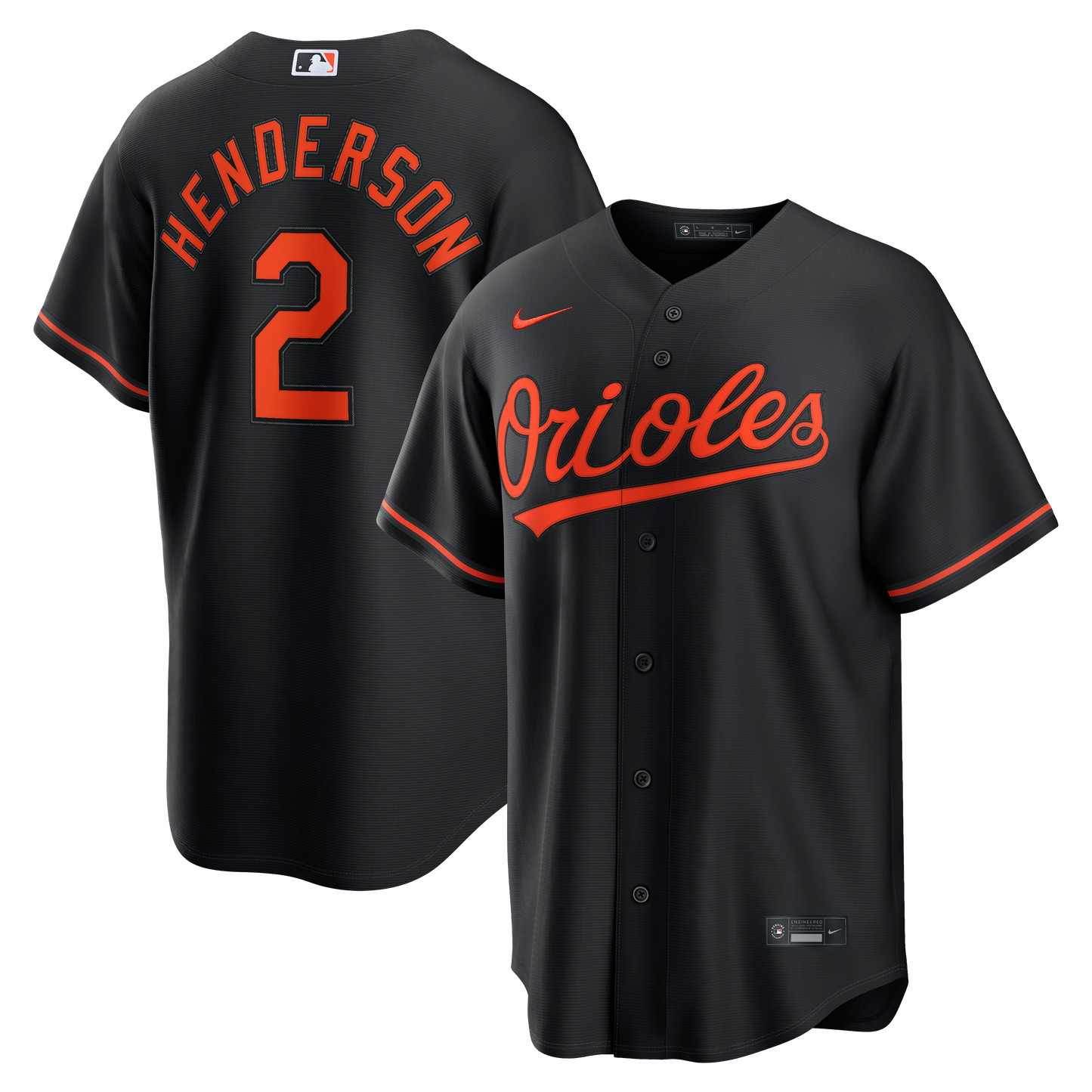 Gunnar Henderson Baltimore Orioles Alternate Replica Jersey - Black | Stitched Baseball Jersey TJS1063