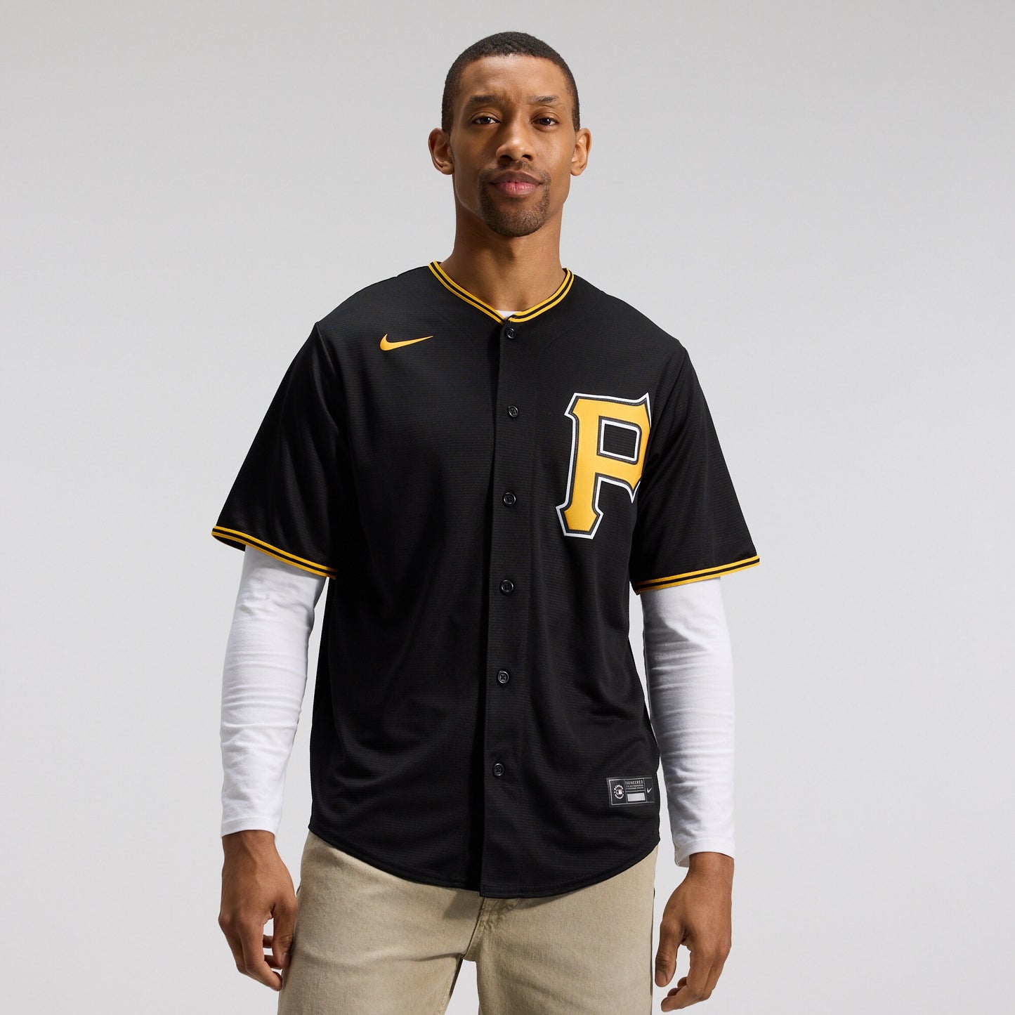 Pittsburgh Pirates Alternate Replica Team Jersey - Black | Stitched Baseball Jersey TJS1093
