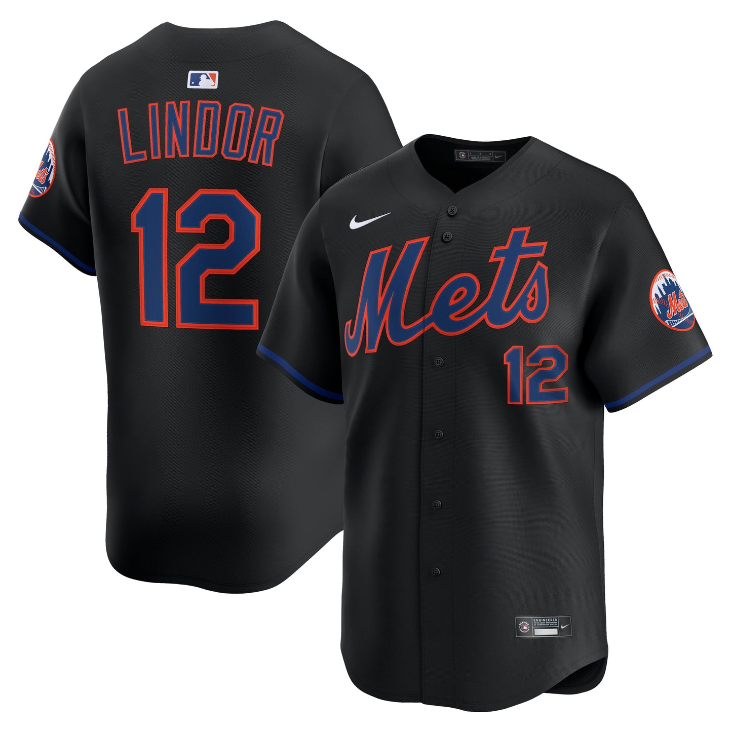 Francisco Lindor New York Mets Alternate Limited Jersey - Black | Stitched Baseball Jersey TJS1197