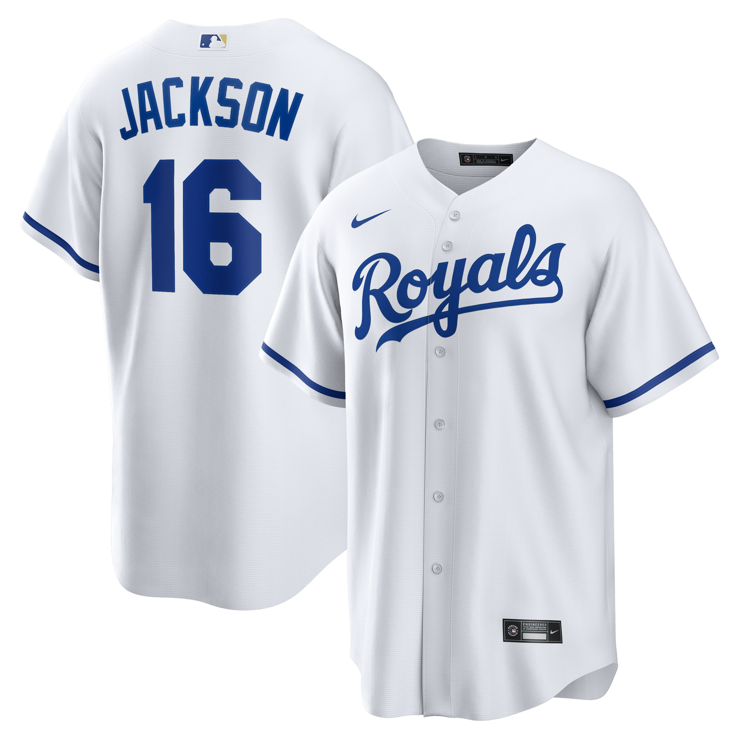 Bo Jackson Kansas City Royals Home Retired Player Replica Jersey - White | Stitched Baseball Jersey TJS1270