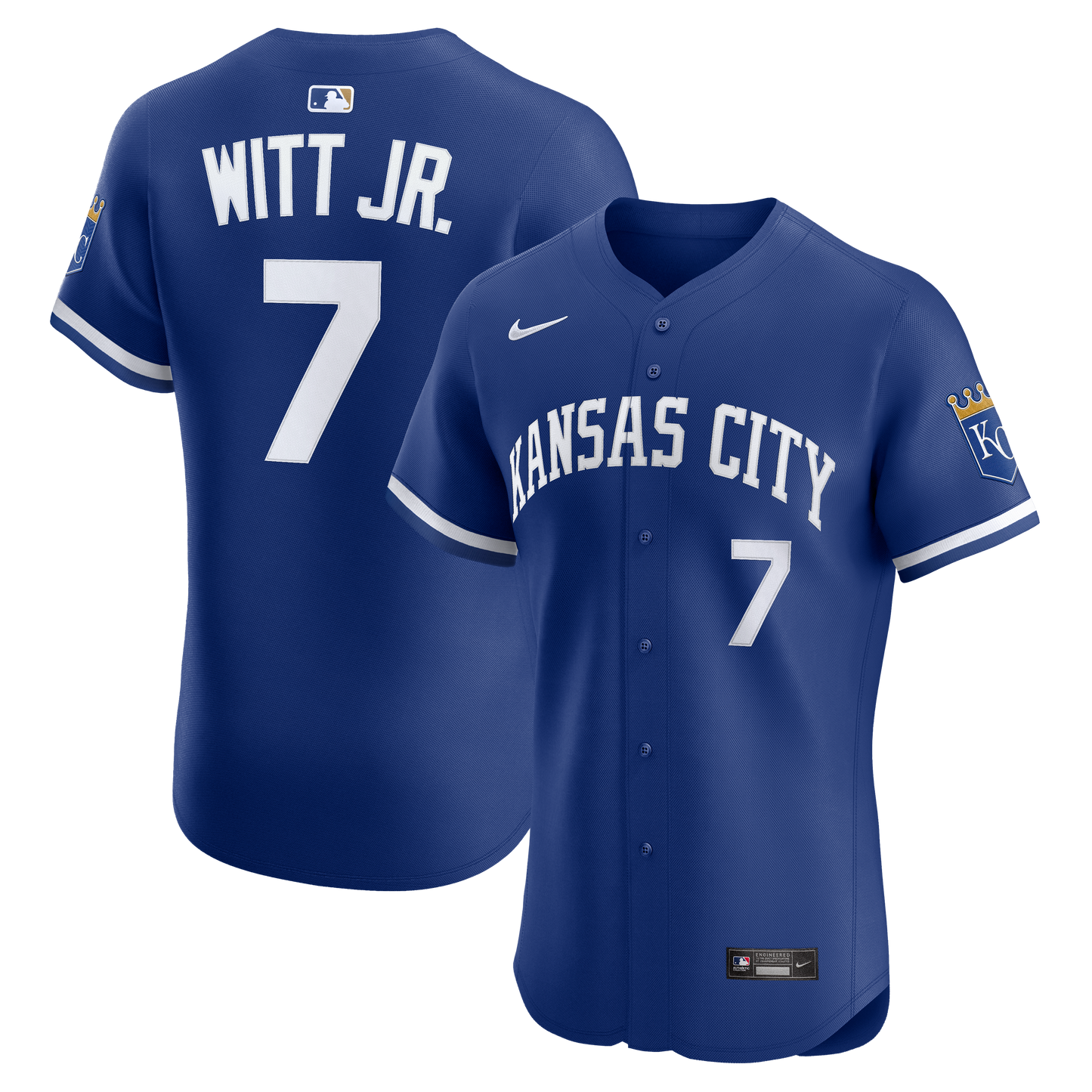 Bobby Witt Jr. Kansas City Royals Alternate 2 Elite Player Jersey - Royal | Stitched Baseball Jersey TJS1200