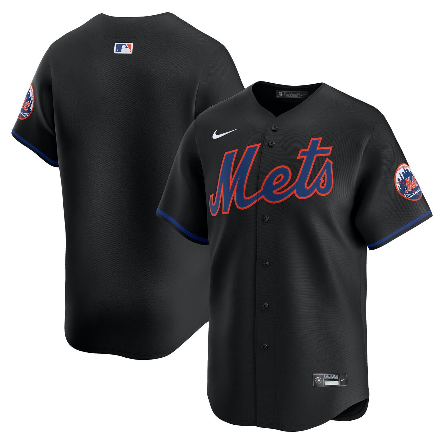 New York Mets Alternate Limited Jersey - Black | Stitched Baseball Jersey TJS1226