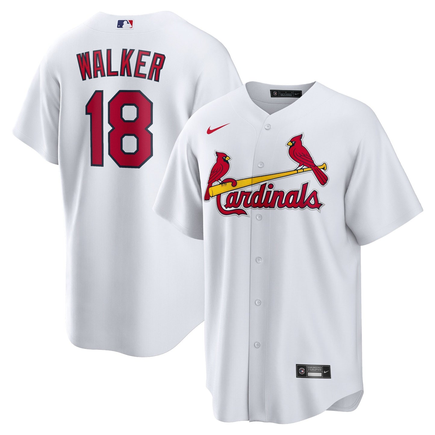 Jordan Walker St. Louis Cardinals Home Official Replica Player Jersey - White | Stitched Baseball Jersey TJS1106