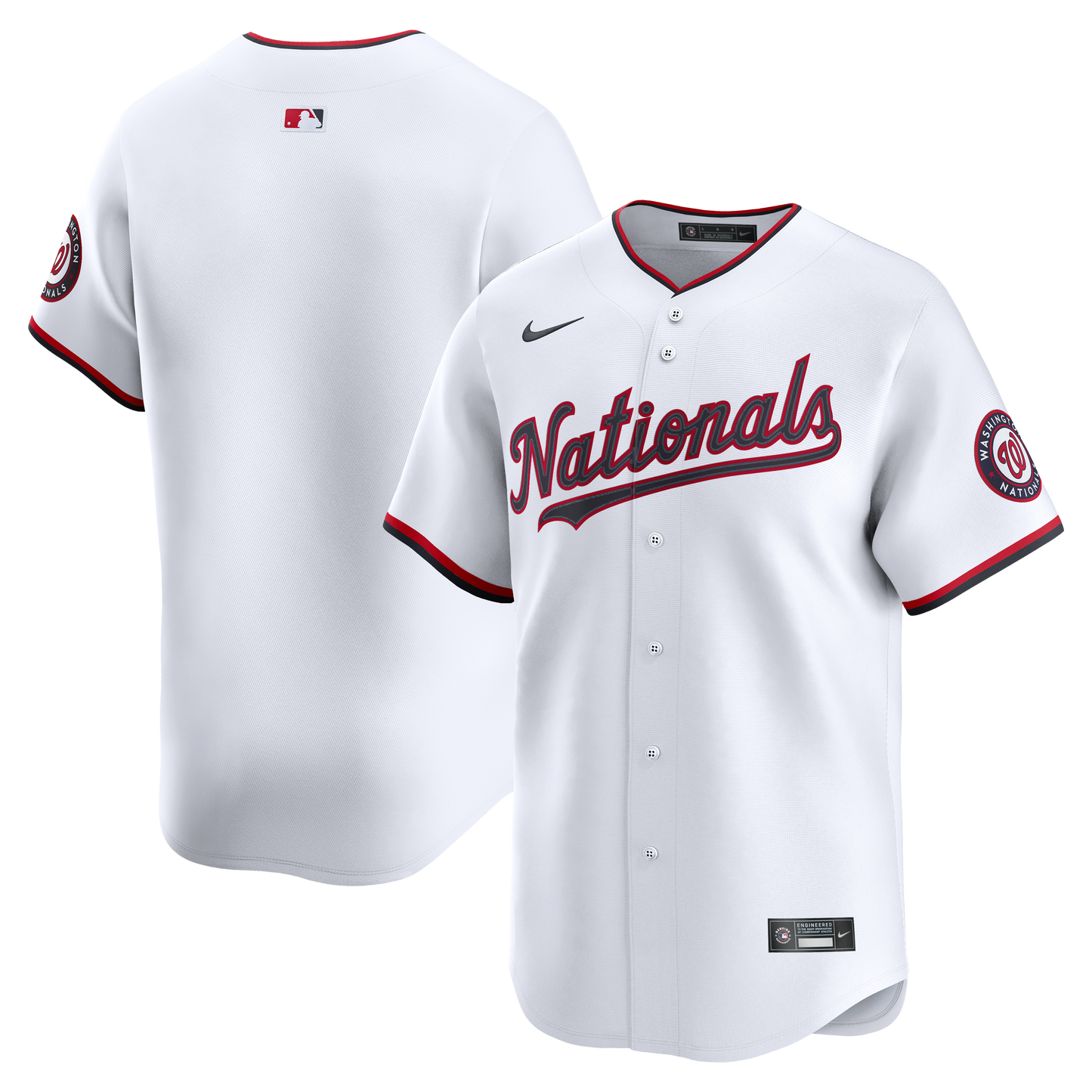 Washington Nationals Home Limited Jersey - White | Stitched Baseball Jersey TJS1182