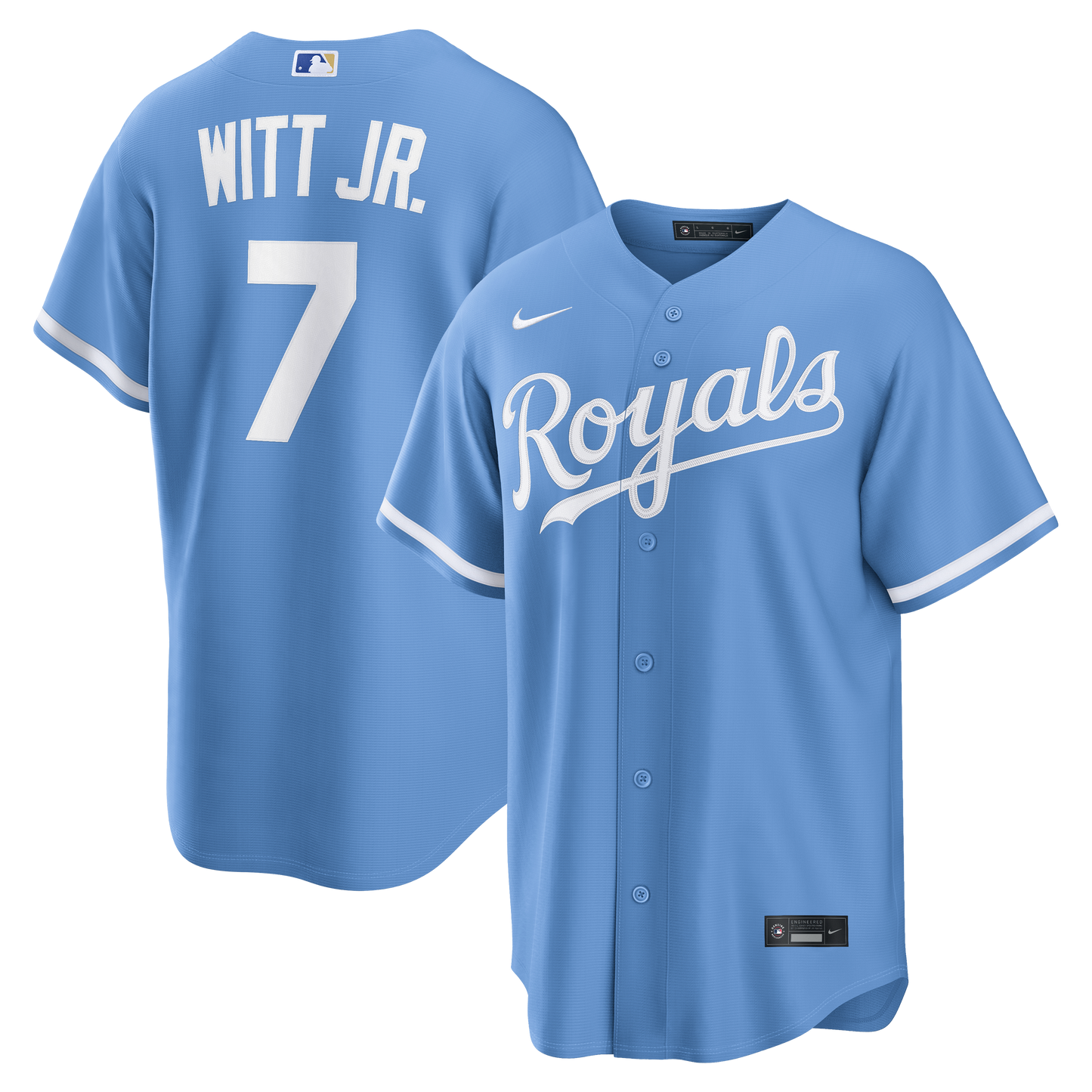 Bobby Witt Jr. Kansas City Royals Alternate Replica Jersey - Light Blue | Stitched Baseball Jersey TJS1407