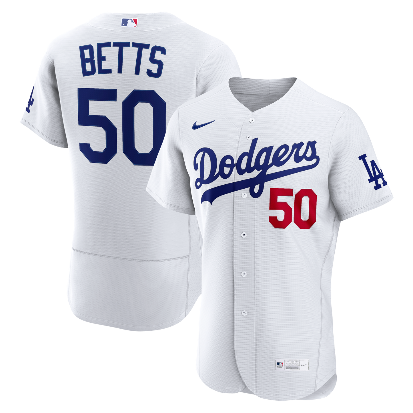 Mookie Betts Los Angeles Dodgers Home Jersey - White | Stitched Baseball Jersey TJS1489