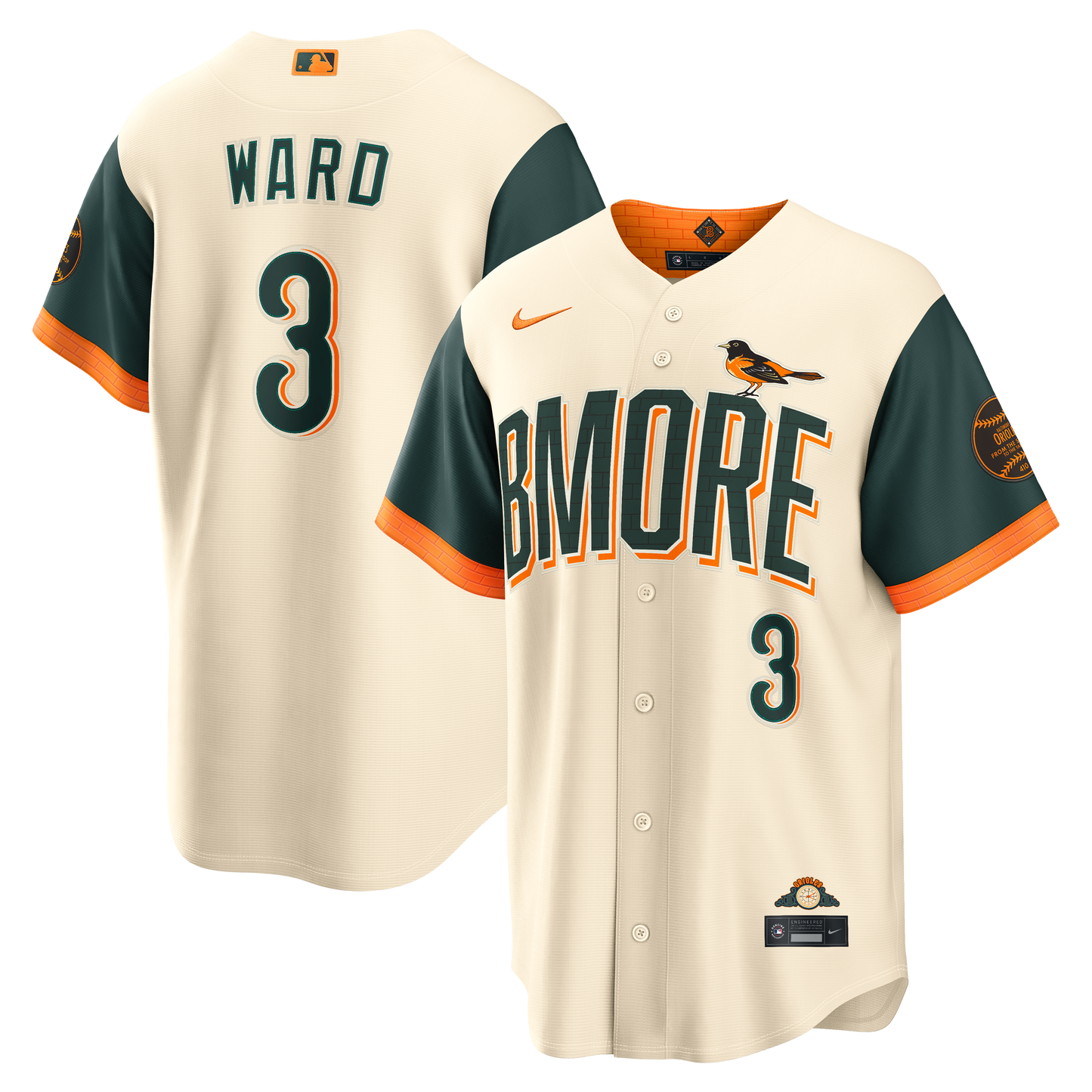 Taylor Ward Baltimore Orioles 2026 City Connect Stadium Jersey - Cream | Stitched Baseball Jersey TJS1451