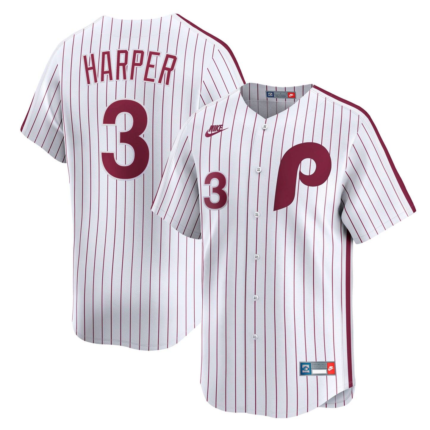 Bryce Harper Philadelphia Phillies Cooperstown Collection Limited Jersey - White | Stitched Baseball Jersey TJS1410