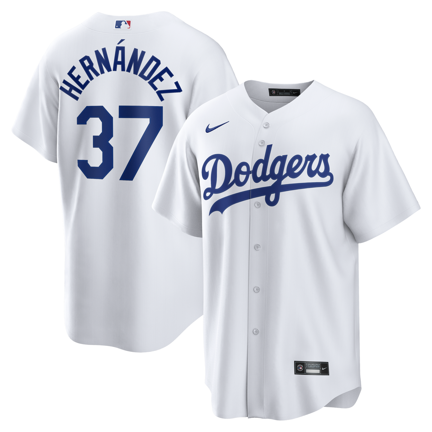 Teoscar Hern�ndez Los Angeles Dodgers Home Replica Jersey - White | Stitched Baseball Jersey TJS1420