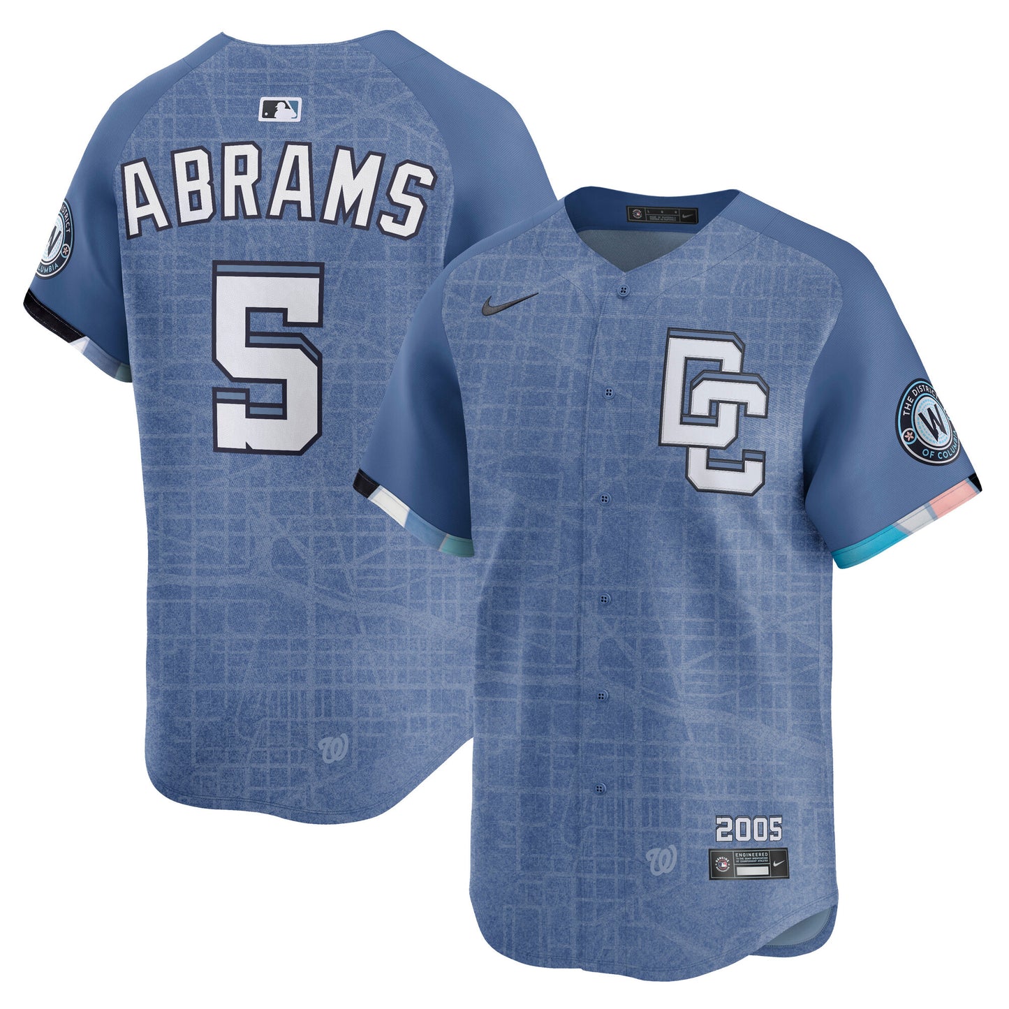 CJ Abrams Washington Nationals 2025 City Connect Limited Jersey - Blue | Stitched Baseball Jersey TJS1522