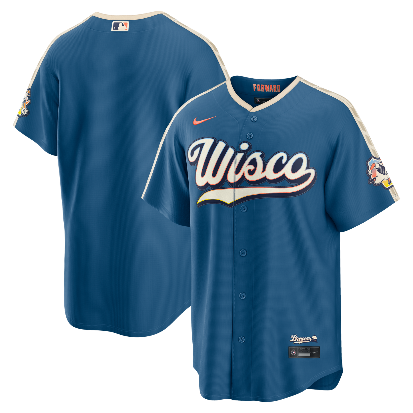Milwaukee Brewers 2026 City Connect Stadium Jersey - Mineral Blue | Stitched Baseball Jersey TJS1593