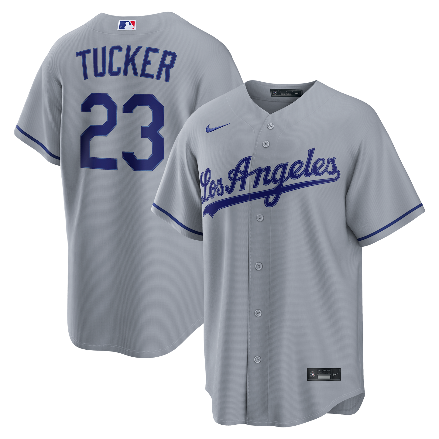 Kyle Tucker Los Angeles Dodgers Road Replica Jersey - Gray | Stitched Baseball Jersey TJS1586