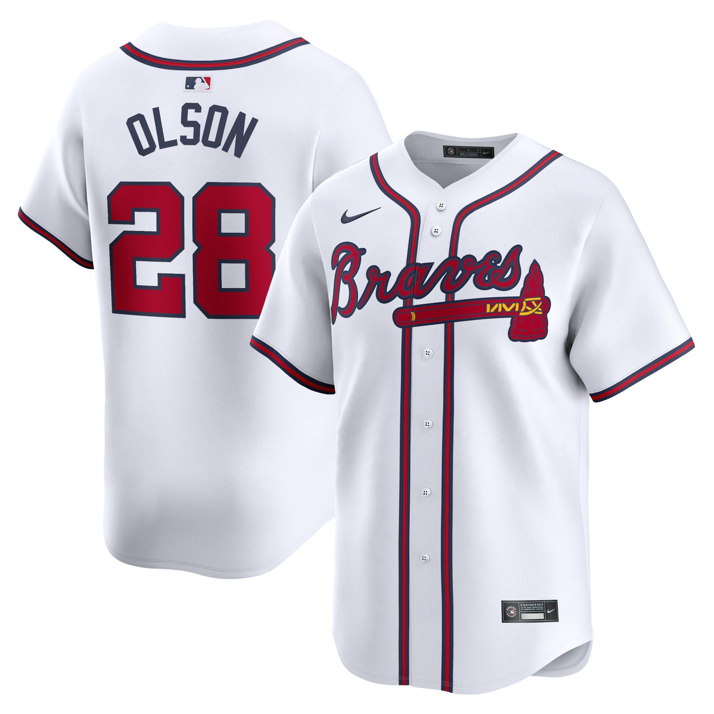 Matt Olson Atlanta Braves Home Limited Player Jersey - White | Stitched Baseball Jersey TJS1467