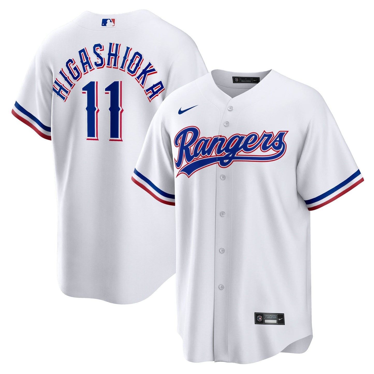 Kyle Higashioka Texas Rangers Home Replica Jersey - White | Stitched Baseball Jersey TJS1556