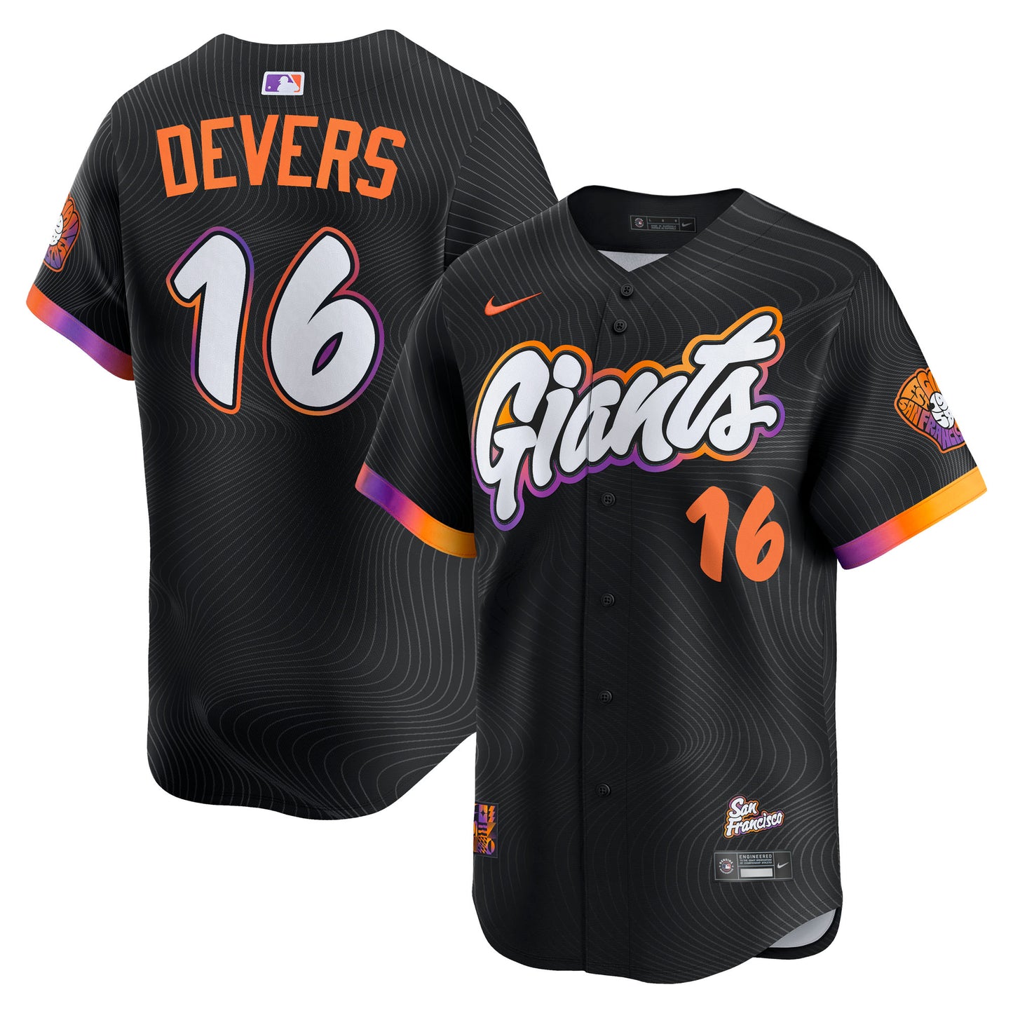 Rafael Devers San Francisco Giants 2025 City Connect Limited Player Jersey - Black | Stitched Baseball Jersey TJS1558
